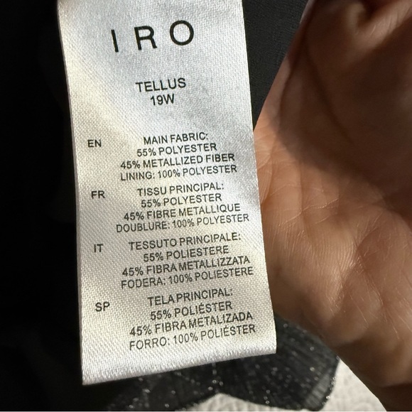IRO Tellus Metallic Blouson Dress size 34 - Picture 11 of 12